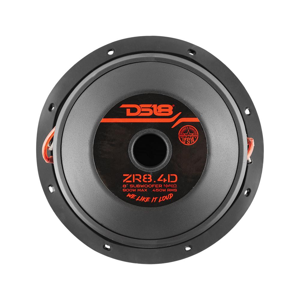 DS18, (2) DS18 ZR8.4D 8" 900W RMS ZR-Series Dual 4-Ohm Subwoofer