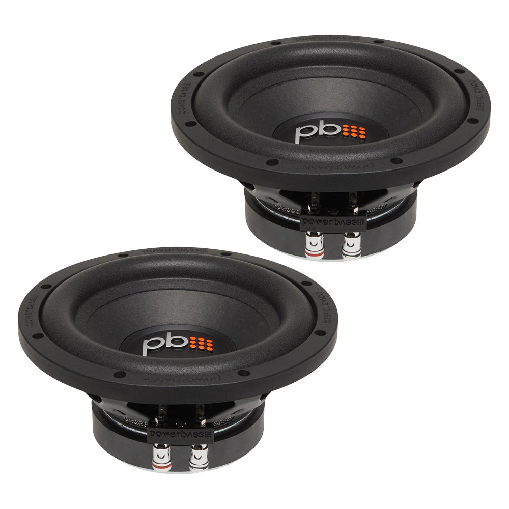 Powerbass, (2) Powerbass XL-1040T 10" 700W RMS XL Serie Single 4-Ohm Shallow-Mount Subwoofer